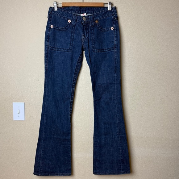 True Religion BootCut Jeans World Tour Tony Big T Jeans- Size 27 - Picture 1 of 9